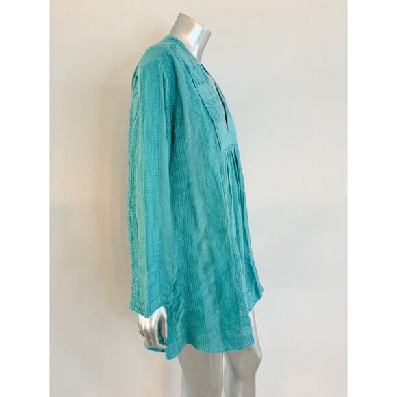 Free People Tunic Top Womens XS Turquoise Blue NWT - Picture 4 of 10